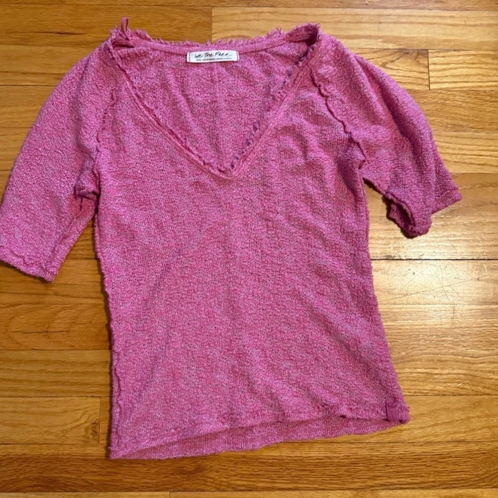 Free People we the free Francis knit Vneck tshirt